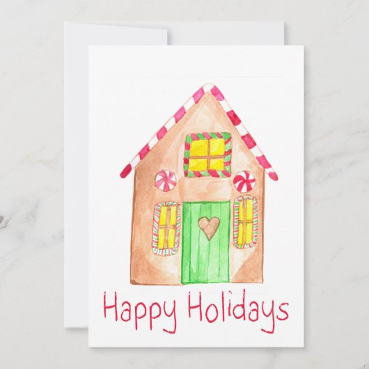 幸せな休日のお菓子の家 招待状 (正面)