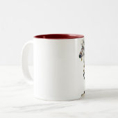 幸せな休日のアイスランド人の馬 ツートーンマグカップ (正面左)