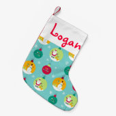 幸せな休日のオーナメント スモールクリスマスストッキング (正面 (吊り時))