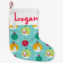 幸せな休日のオーナメント スモールクリスマスストッキング