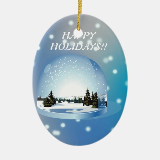 幸せな休日のオーナメント! セラミックオーナメント (正面)