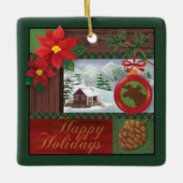 幸せな休日のオーナメント セラミックオーナメント