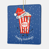 幸せな休日のカードを持ってきてほしい セラミックオーナメント (左)