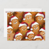 幸せな休日のクリスマスのクッキーの郵便はがき シーズンポストカード (正面/裏面)