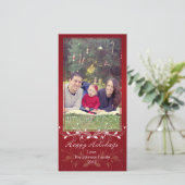 幸せな休日のクリスマスの写真カード シーズンカード (スタンド正面)