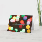 幸せな休日のクリスマスの照明の挨拶状 シーズンカード (裏面)