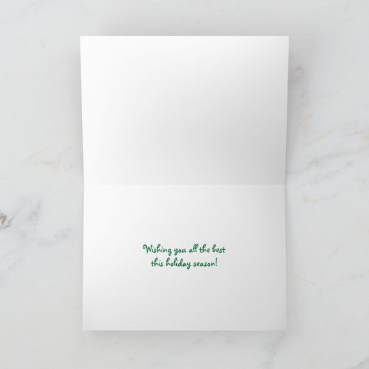 幸せな休日のクリスマスカード シーズンカード (内部)