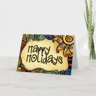 幸せな休日のクリスマスカード シーズンカード