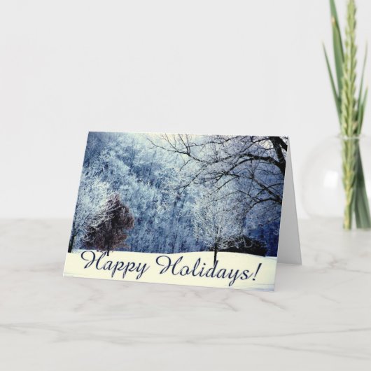 幸せな休日のクリスマスカード シーズンカード (正面)