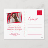 幸せな休日のシンプルな原稿のシックな休日の郵便はがき シーズンポストカード (裏面)