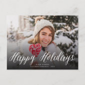 幸せな休日のシンプルな原稿のシックな休日の郵便はがき シーズンポストカード (正面)