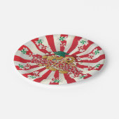 幸せな休日のジンジャーブレッドのカップル ペーパープレート (アングル)