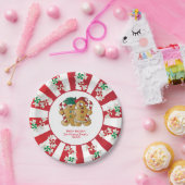 幸せな休日のジンジャーブレッドのカップル| DIYの文字 ペーパープレート (パーティー)