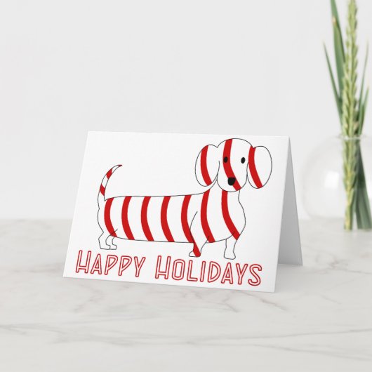 幸せな休日のダックスフント シーズンカード (正面)