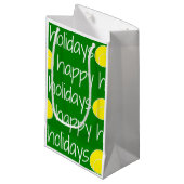 幸せな休日のテニスのテーマのギフトバッグ スモールペーパーバッグ (正面アングル)