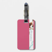 幸せな休日のビーチ小屋の荷物のラベル ラゲッジタグ (裏面縦)