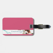 幸せな休日のビーチ小屋の荷物のラベル ラゲッジタグ (裏面横)