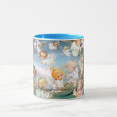 幸せな休日のベビーの天使のマグ マグカップ (中央)