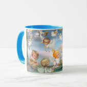 幸せな休日のベビーの天使のマグ マグカップ (正面左)