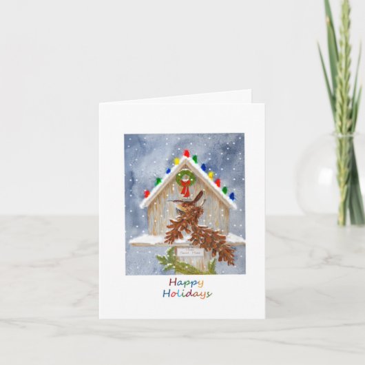 幸せな休日のミソサザイ シーズンカード (正面)