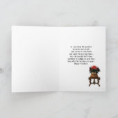 幸せな休日のユール（キリスト降誕祭）のユニコーンカード シーズンカード (内部)