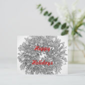 幸せな休日のリースの郵便はがき シーズンポストカード (スタンド正面)