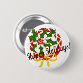 幸せな休日のリース 缶バッジ (正面&裏面)