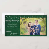 幸せな休日のヴィンテージの星は緑8x4をつけます シーズンカード (正面/裏面)