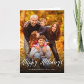 幸せな休日の原稿のモダンな挨拶の写真カード シーズンカード (正面)