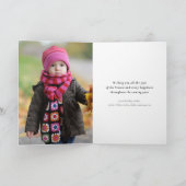 幸せな休日の原稿のモダンな挨拶の写真カード シーズンカード (内部)