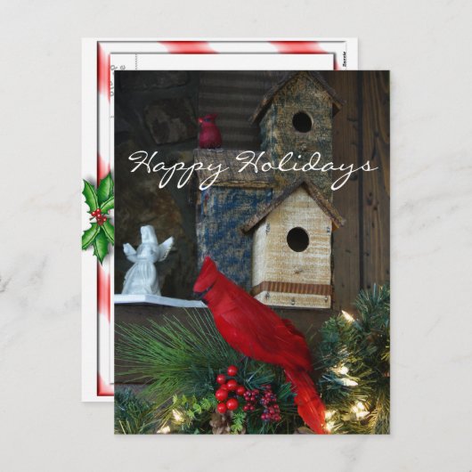 幸せな休日の基本的な郵便はがきはカスタマイズ シーズンポストカード (正面/裏面)