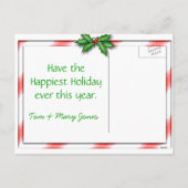 幸せな休日の基本的な郵便はがきはカスタマイズ シーズンポストカード (裏面)