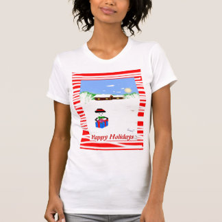 幸せな休日の女性タンクトップ(合う) Tシャツ