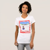 幸せな休日の女性タンクトップ(合う) Tシャツ (正面フル)