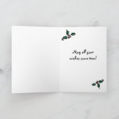 幸せな休日の平和鳩のクリスマスカード シーズンカード (内部)