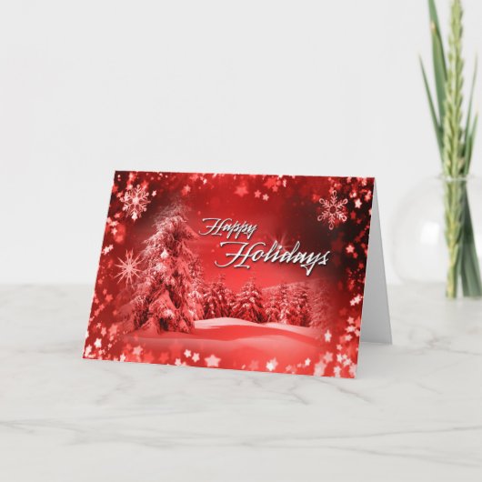 幸せな休日の挨拶状 シーズンカード (正面)