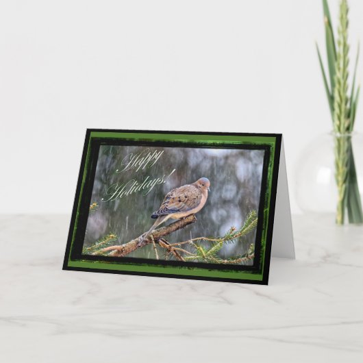 幸せな休日の挨拶状-嘆く鳩 シーズンカード (正面)