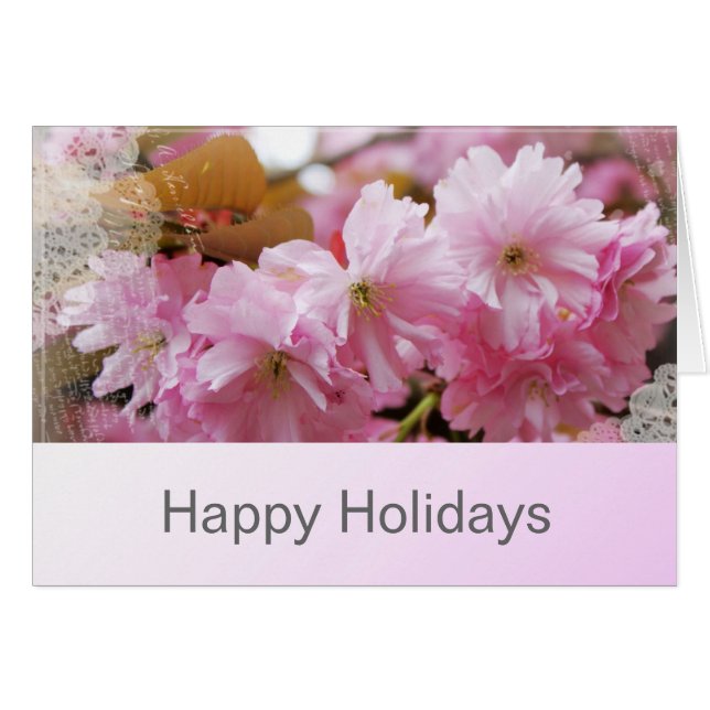 幸せな休日の挨拶 桜 (正面横)