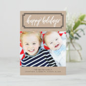 幸せな休日の書道のクラフトの写真カード シーズンカード (スタンド正面)