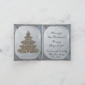 幸せな休日の木のノートの輝き シーズンカード (内部)