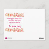 幸せな休日の水彩画のジンジャーブレッドのクッキー ポストカード (裏面)