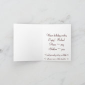 幸せな休日の熱帯日没の挨拶 シーズンカード (内部)