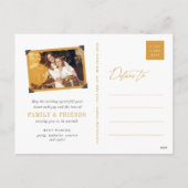 幸せな休日の白い原稿の休日の写真の郵便はがき シーズンポストカード (裏面)