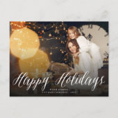 幸せな休日の白い原稿の休日の写真の郵便はがき シーズンポストカード (正面)