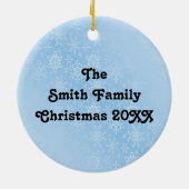 幸せな休日の白くまのペンギンの円形のオーナメント セラミックオーナメント (裏面)