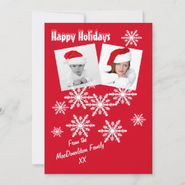 幸せな休日の赤と雪 シーズンカード