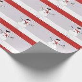 幸せな休日の雪だるま ラッピングペーパー (角)