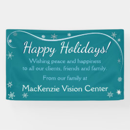 幸せな休日の雪片の旗 横断幕