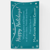 幸せな休日の雪片の旗 横断幕 (縦)