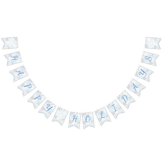 幸せな休日の雪片-旗布の旗 バンティングフラッグ (全)